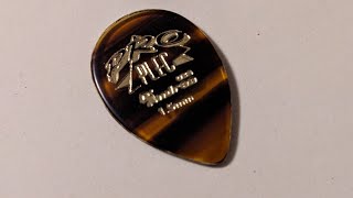 DAndrea Pro Plec 15mm small teardrop 358 shape guitar pick review  small but refined [upl. by Aihsekel]