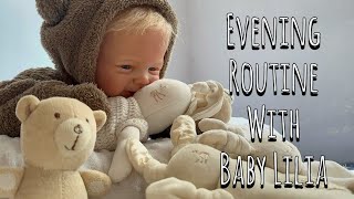 Evening Routine with Baby Lilia Newborn Baby’s Bed Time Routine🧸 Emilyxreborns [upl. by Annie]