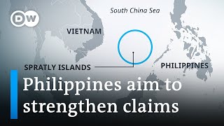 Philippines tries to strengthen its claim on contested South China Sea Spratly Islands  DW News [upl. by Woolson]