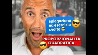 PROPORZIONALITÀ QUADRATICA ￼ esempi proporzionalità quadratica￼ esercizi proporzionalità [upl. by Martica]