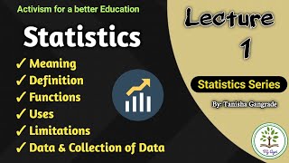 Statistics  Definition  Function of Statistics  Introduction of Statistics  by Tanisha Gangrade [upl. by Zampino]