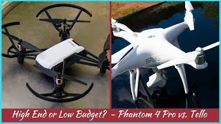 Drone Comparison  Tello vs Phantom 4 Pro [upl. by Davis357]