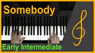 Somebody  Dagny Early intermediate piano cover [upl. by Parrott861]