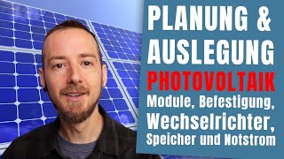 Planung Auslegung und Kosten von Photovoltaikanlagen inkl Speicher [upl. by Sido]