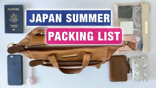 Japan SUMMER Travel Essentials Packing List ☔️ What to Wear in Tokyo 🪭 [upl. by Grenville]