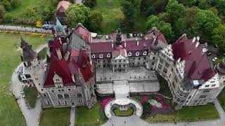 Moszna Castle by Drone Poland 4K DJI Mavic Air  Cinematic  Epic Aerial Footage Pałac Moszna [upl. by Rocky290]