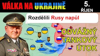 5říjen Ukrajinci tankovým protiútokem odřízli Ruské předmostí [upl. by Jermyn]