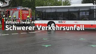 Kreuzungscrash zwischen zwei PKW in Kirchdorf an der Krems [upl. by Nirot301]