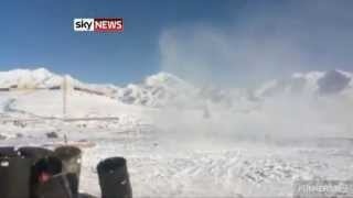 Apache Helicopter Crashes Into Snow In Afghanistan [upl. by Bayer]