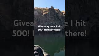 Fishing pole giveaway once I hit 500 giveaway fishing [upl. by Anuahsar592]