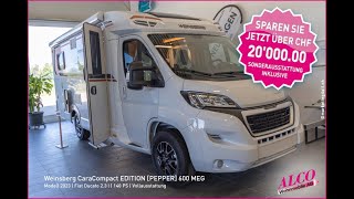 Weinsberg CaraCompact Edition Pepper 600 MEG auf Fiat Ducato  ALCO Wohnmobile [upl. by Ainimre]