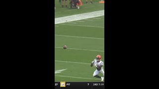 Daxton Hill intercepts the Deshaun Watson pass vs Cleveland Browns [upl. by Helmer]