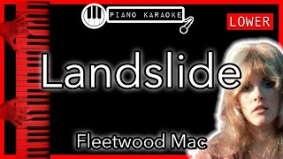 Landslide LOWER 3  Fleetwood Mac  Piano Karaoke Instrumental [upl. by Fredela]