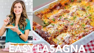 Beef Lasagna Recipe  Easy Dinner   Natashas Kitchen [upl. by Stace221]