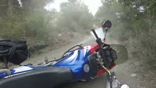 DOBLE CAIDA OFF ROAD AFRICA TWIN XRV 750RUTA COMPLETA [upl. by Hoem]