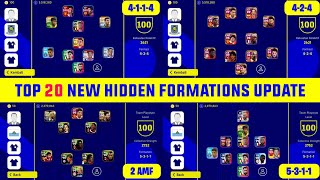 Top 20 Hidden Formations Update In eFootball 2023 Mobile  424 Formation Available 🤔 [upl. by Alleris]