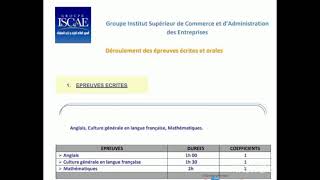 condition dinscription ISCAE 2024 2025 [upl. by Dalury]