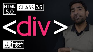 Div tag  html 5 tutorial in hindiurdu  Class  35 [upl. by Astera]