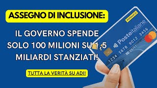 ASSEGNO DI INCLUSIONE Il Governo Risparmia Miliardi I Disoccupati Restano Senza Aiuti [upl. by Adnaugal]