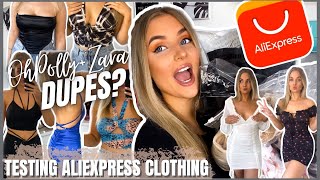 HUGE ALIEXPRESS CLOTHING HAUL  ZARA amp OHPOLLY DUPES summer amp night out clothes haul [upl. by Eimia]