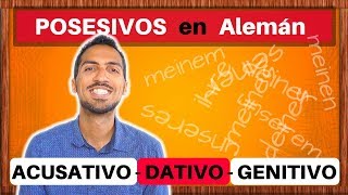 POSESIVOS en ALEMAN declinados en acusativo dativo y genitivo [upl. by Zipnick577]