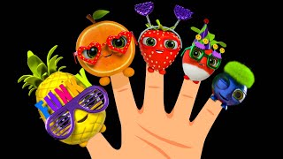 Baby Sensory Funky Fruits  Finger Family High Contrast Video Compilation  Dance and Fun Animation [upl. by Pearlstein]