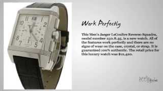 Jaeger LeCoultre Reverso Squadra 230845 Chronograph Watch [upl. by Yuzik]