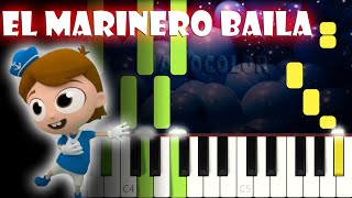 El marinero baila  Piano Cover  Tutorial  Karaoke [upl. by Kora969]