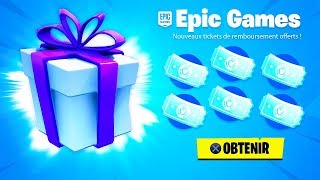 FORTNITE OFFRE un TICKET DE REMBOURSEMENT GRATUIT pour TOUS LES JOUEURS MAINTENANT  😱 CHAPITRE 2 [upl. by Ladin265]