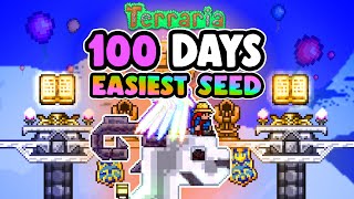 I Survived 100 Days in Terrarias EASIEST seed [upl. by Naugan271]