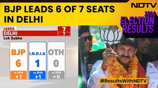 Delhi Election Results 2024  Manoj Tiwari vs Kanhaiya Kumar In Close Contest In Delhi [upl. by Adelia]