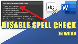 How to DISABLE SPELL CHECK in Microsoft Word [upl. by Carolin]