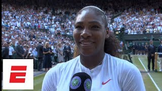 Serena Williams ‘To all the moms out there … I was playing for you today’  ESPN [upl. by Silsbye]