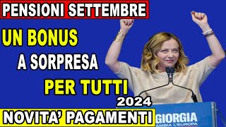 💥 NUOVI BONUS SORPRESA PER I PENSIONATI INPS ANNUNCIA PAGAMENTI EXTRA A SETTEMBRE 2024 💶 [upl. by Nickolai]