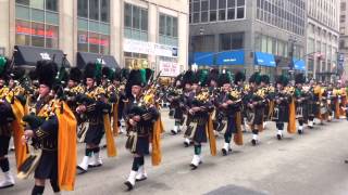 NYPD Pipes and Drums NYC St Patricks Day Parade 2015 [upl. by Duntson]