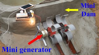 Mini Hydroelectric Dam Construction Project At Home [upl. by Mar]