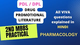 DPL PDL drug promotional literature  pharmacology practical 2nd MBBS [upl. by Quackenbush4]