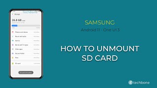 How to Unmount SD card  Samsung Android 11  One UI 3 [upl. by Onifled523]