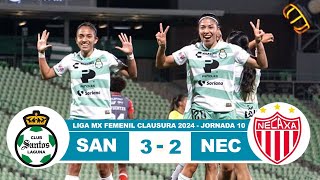 Santos Femenil vs Necaxa 32 Resumen Goles 2024 [upl. by Raymond]