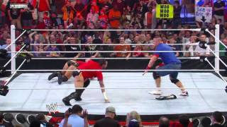 Raw John Cena Christian amp Mark Henry vs The Miz Alberto [upl. by Atter]