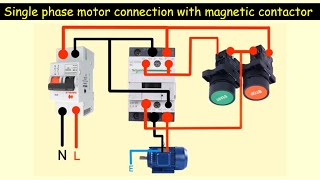 Single Phase Motor Modular Contactor Connection [upl. by Anilak]