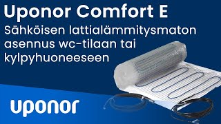 Comfort E sähköisen lattialämmitysmaton asennus wctilaan tai kylpyhuoneeseen [upl. by Aicats4]