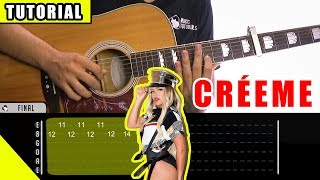 Cómo tocar Créeme de Karol G Maluma en Guitarra  Tutorial  PDF GRATIS [upl. by Aklim975]