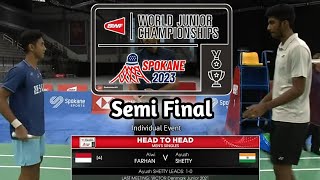 GACOR  Alwi Farhan vs Ayush Shetty  SEMI FINAL  World Junior Championships 2023 [upl. by Isnyl355]