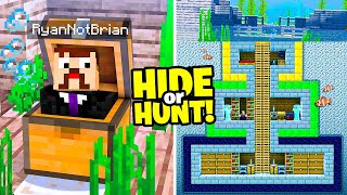 I made a Secret SHIPWRECK Minecraft Base Hide Or Hunt [upl. by Cooe333]