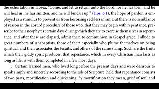 Institutes of the Christian Religion  John Calvin Book 3 chapter 3 part 1 [upl. by Nilyac]