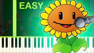 Theres A Zombie On Your Lawn  PLANTS VS ZOMBIES  EASY Piano Tutorial [upl. by Kauslick]