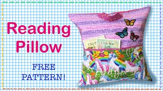 How To Sew A Reading Pillow  Book Pillow  FREE PATTERN  Full tutorial with Lisa Pay [upl. by Reamy]