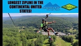 Catamount Mountain Resorts ZipTour  Longest ZipLine in the US [upl. by Holladay]