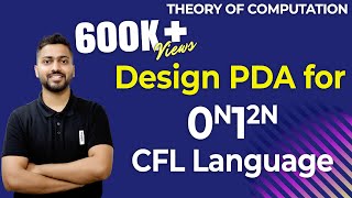 Lec51 Design PDA for 0n12n CFL Language  Very Important Must Watch [upl. by Llehcar]